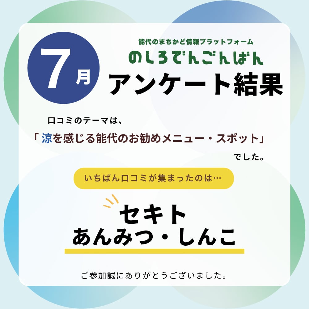7月の結果